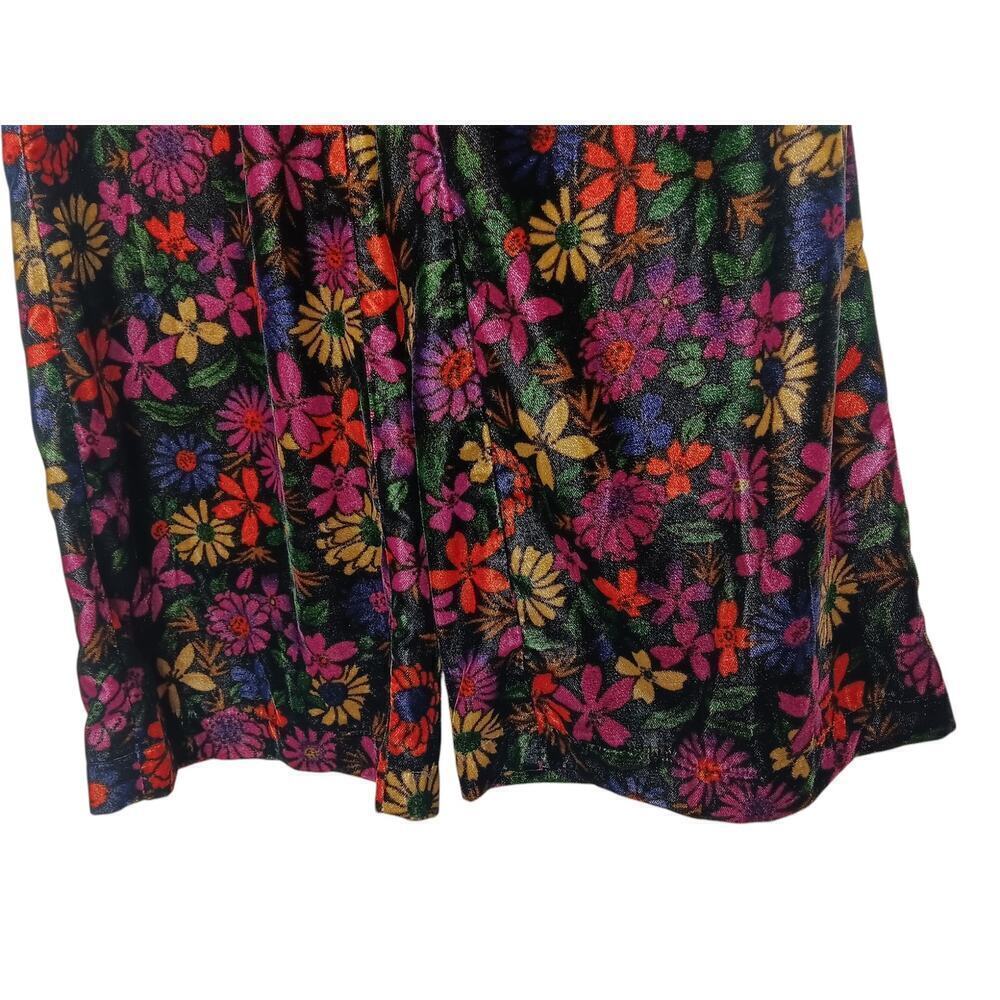 Urban Outfitters Palazzo Floral print Black Boho Flared leg High Rise Waist SZ 2 - Picture 8 of 14